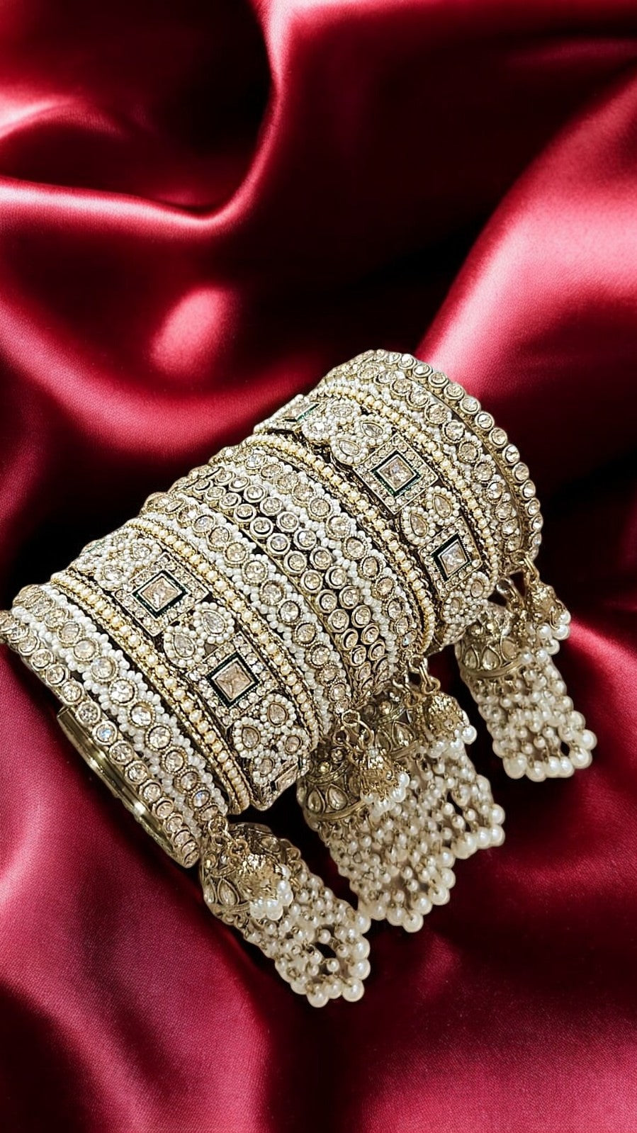 Kundan Bridal Stone Bangles Set