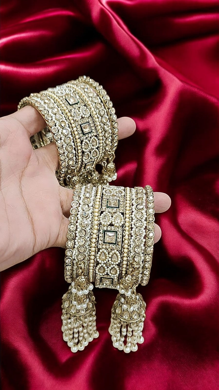 Kundan Bridal Stone Bangles Set