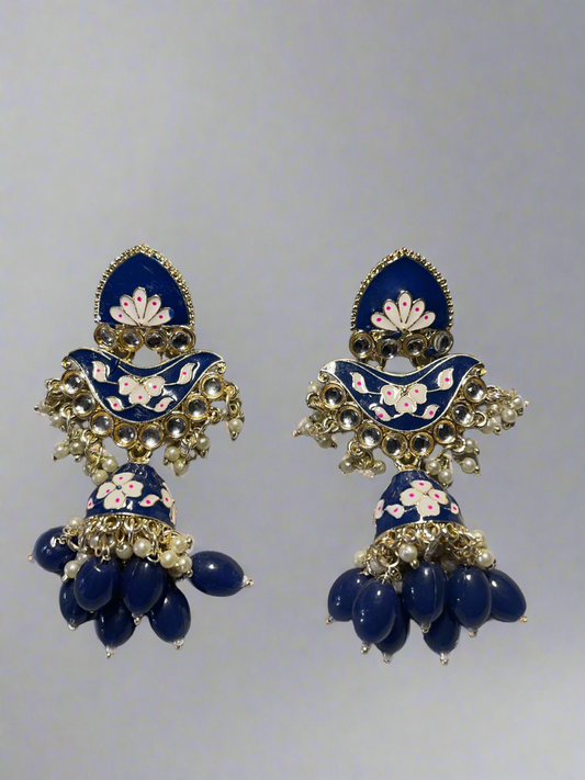 Ethnic Blue Earrings