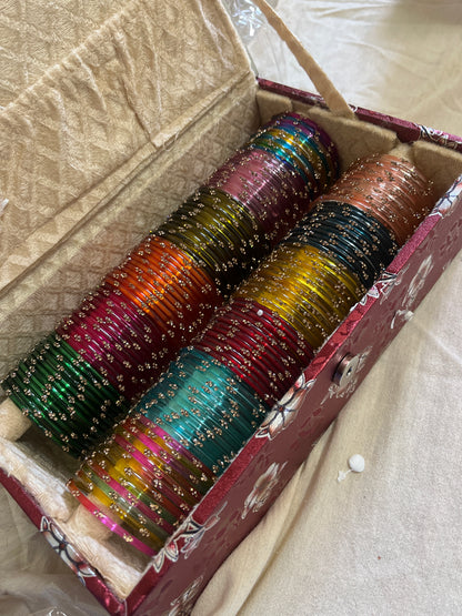 Raindrop Glass Bangles Box-2 Rolls
