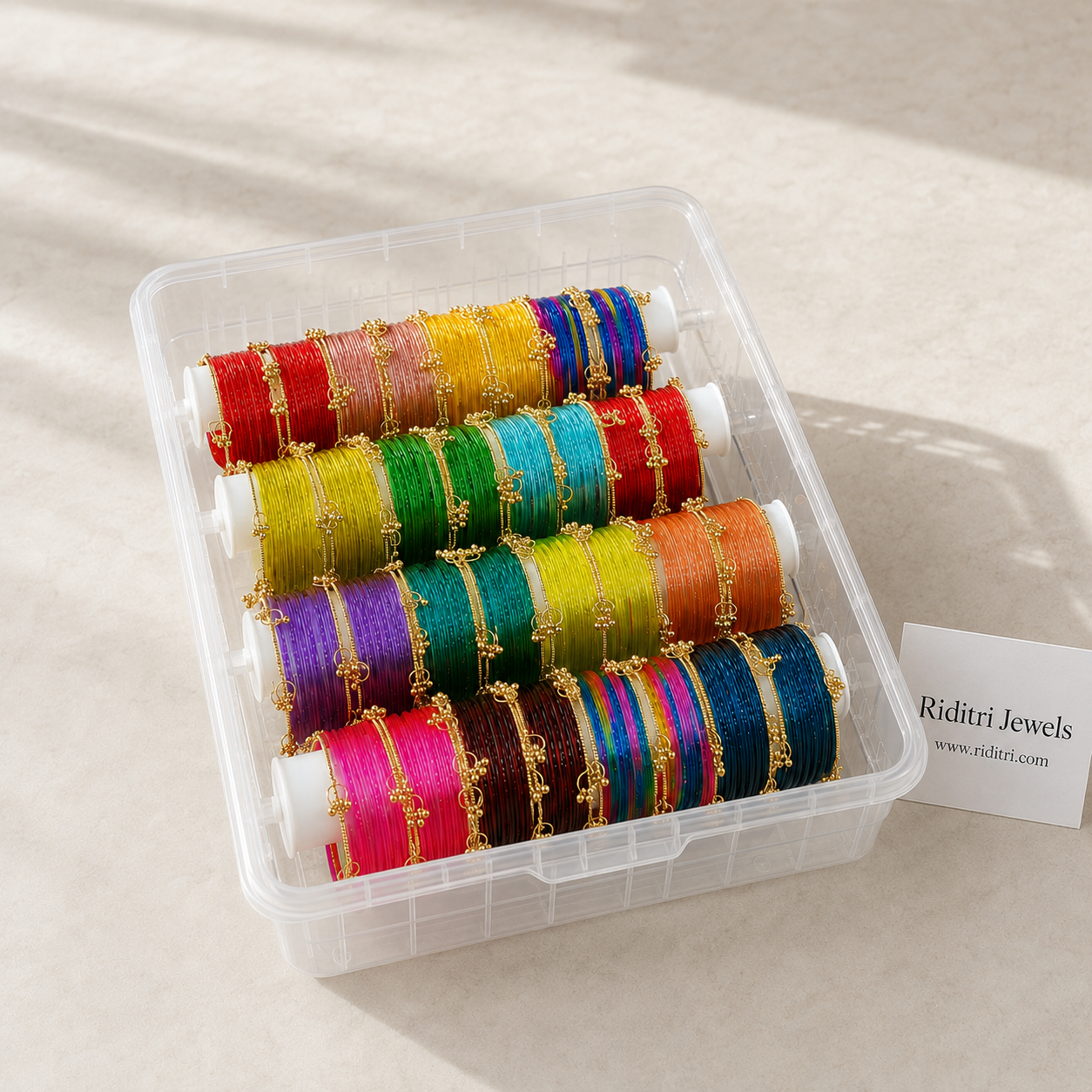 Viral Kashmiri Jelly Glass Bangles Box-16 colors