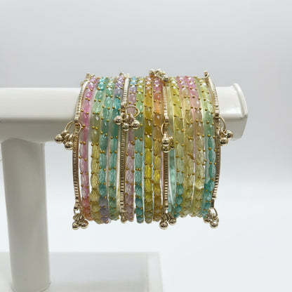 Viral Kashmiri Ghungroo Bangle Set-Multi light 2 Dozen