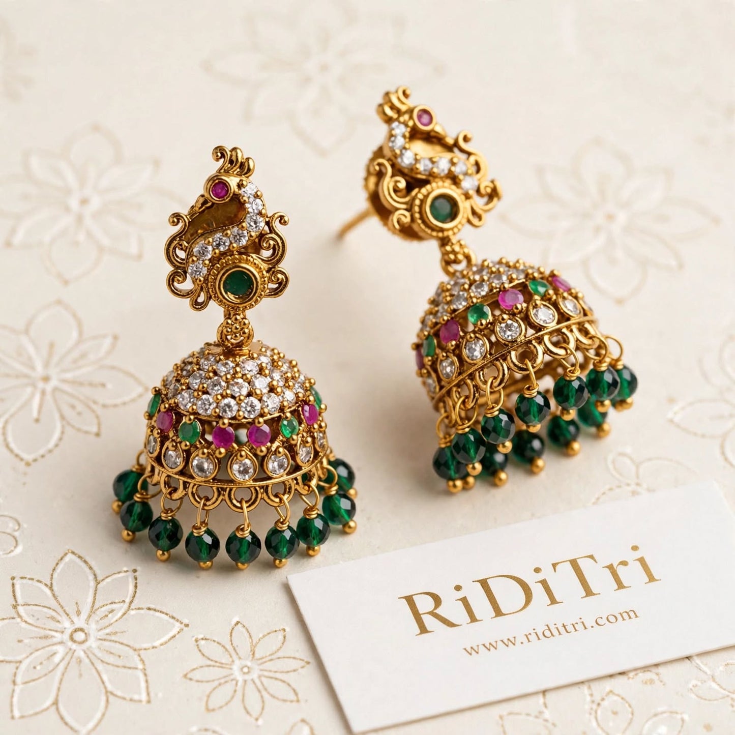 Morni Jhumki-Green