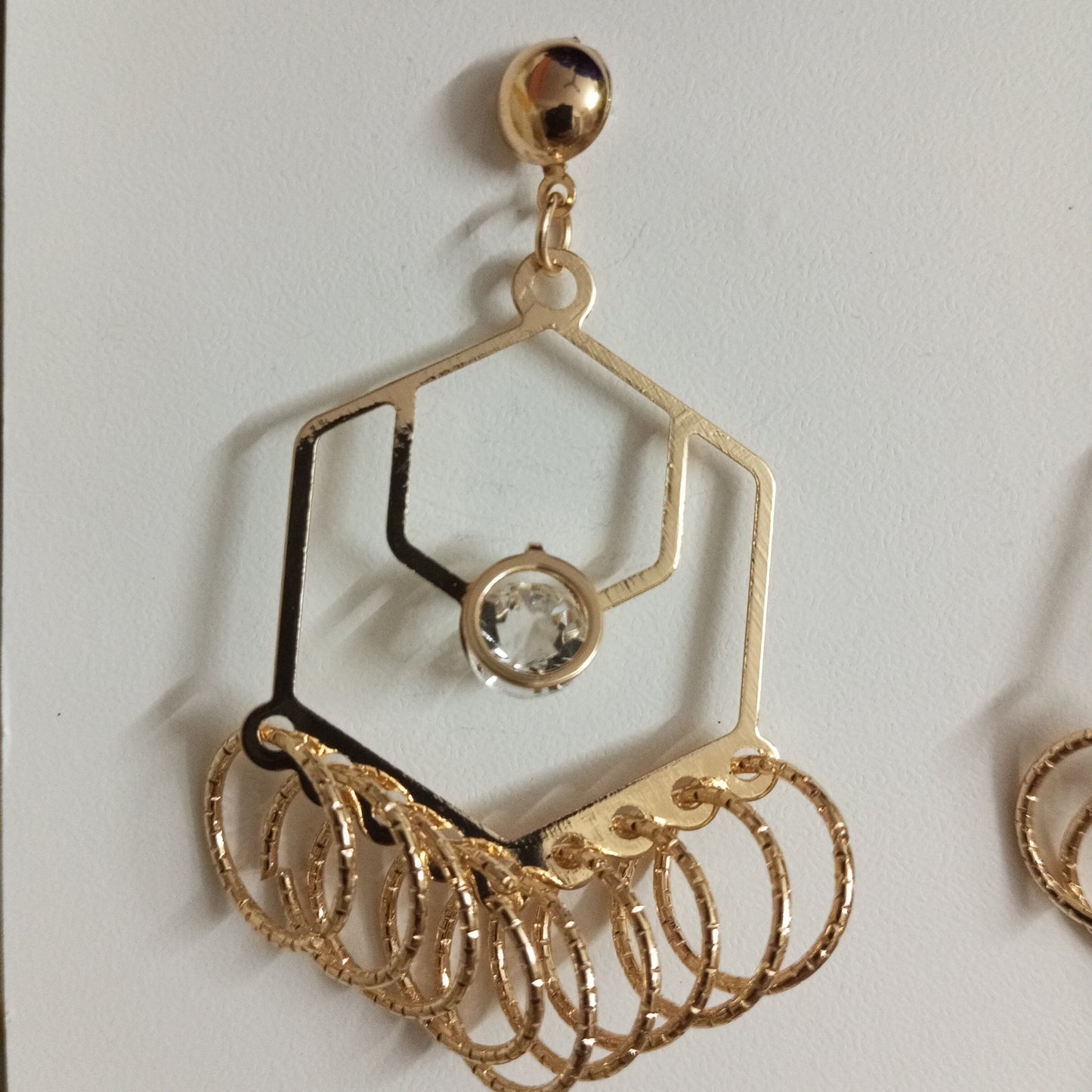 Gold Toned Drop Earrings Tangled Layer