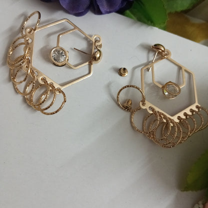 Gold Toned Drop Earrings Tangled Layer