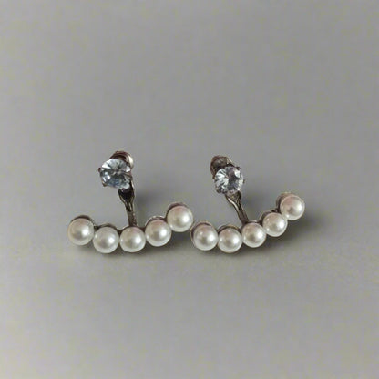 2 in 1 Earrings- Detachable Pearl Drop