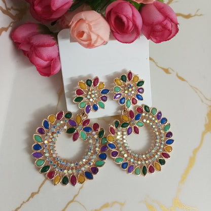 Multicolor Ethnic Earrings