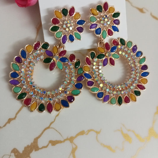 Multicolor Ethnic Earrings