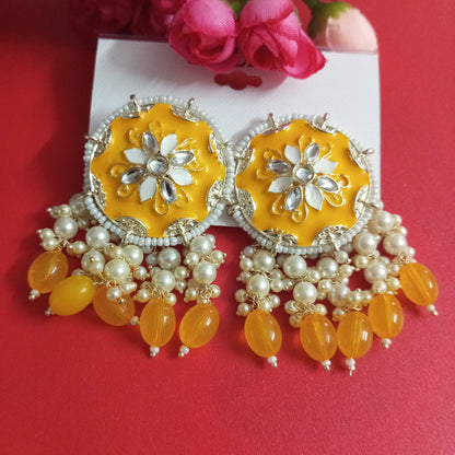 Ethnic Eartops with Meenakaari-Earrings