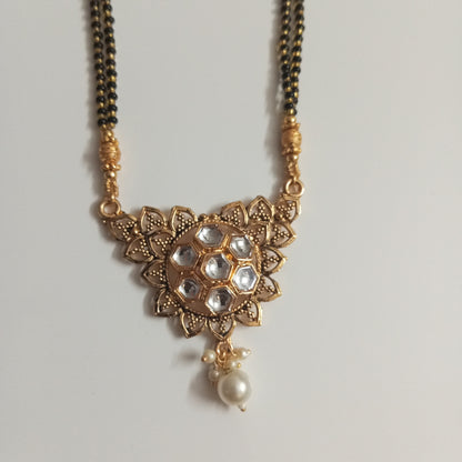 Long Mangalsutra with a Hanging Pearl