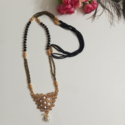 Long Mangalsutra with a Hanging Pearl