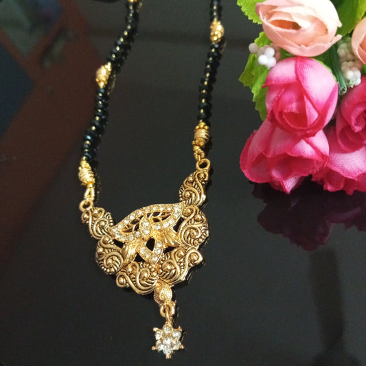 Cz Studded Long Mangalsutra with a Hanging Star
