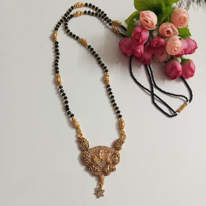 Cz Studded Long Mangalsutra with a Hanging Star