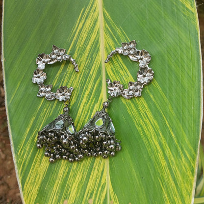 Oxidised Jhumka Earrings