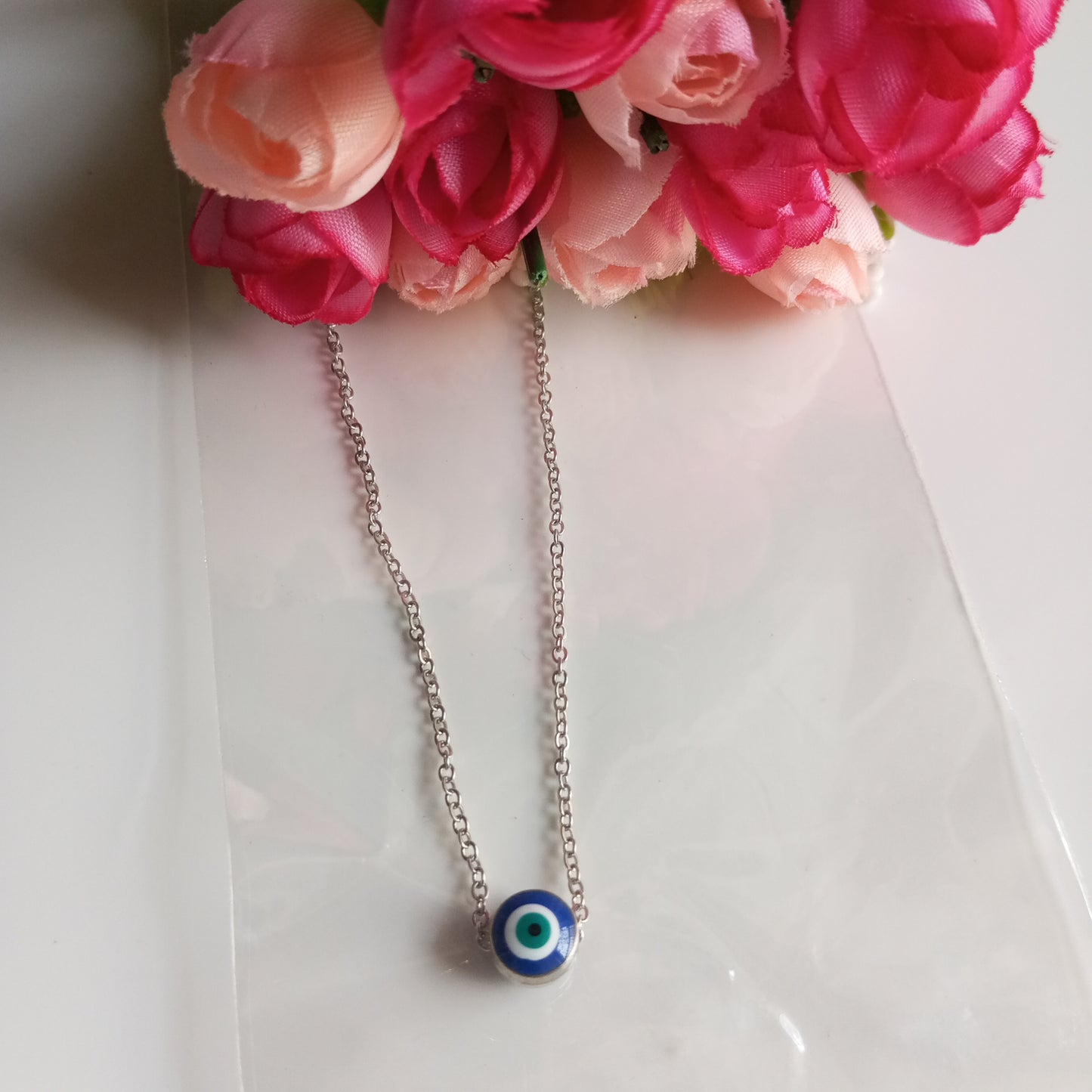 Silver Chain with Pendant- Evil Eye