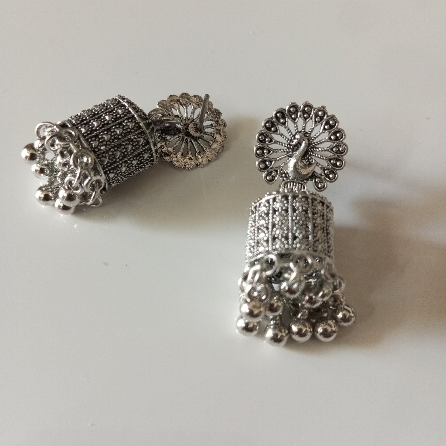 Oxidised Drishti Jhumka Earrings
