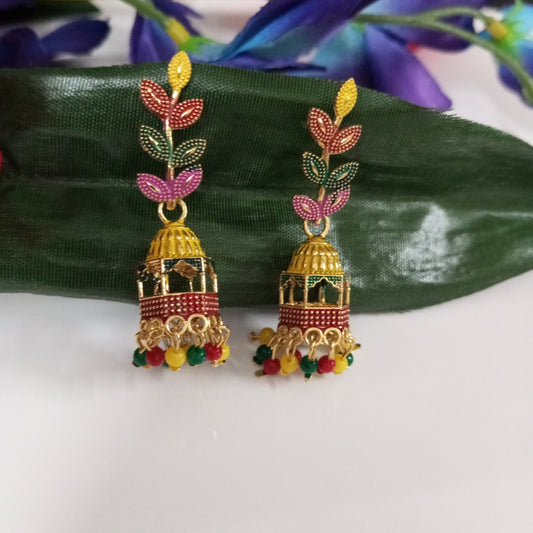 Oxidised Tomb Multicolor Earrings