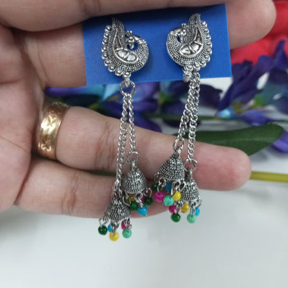 Oxidised Multicolor Tarini Earrings