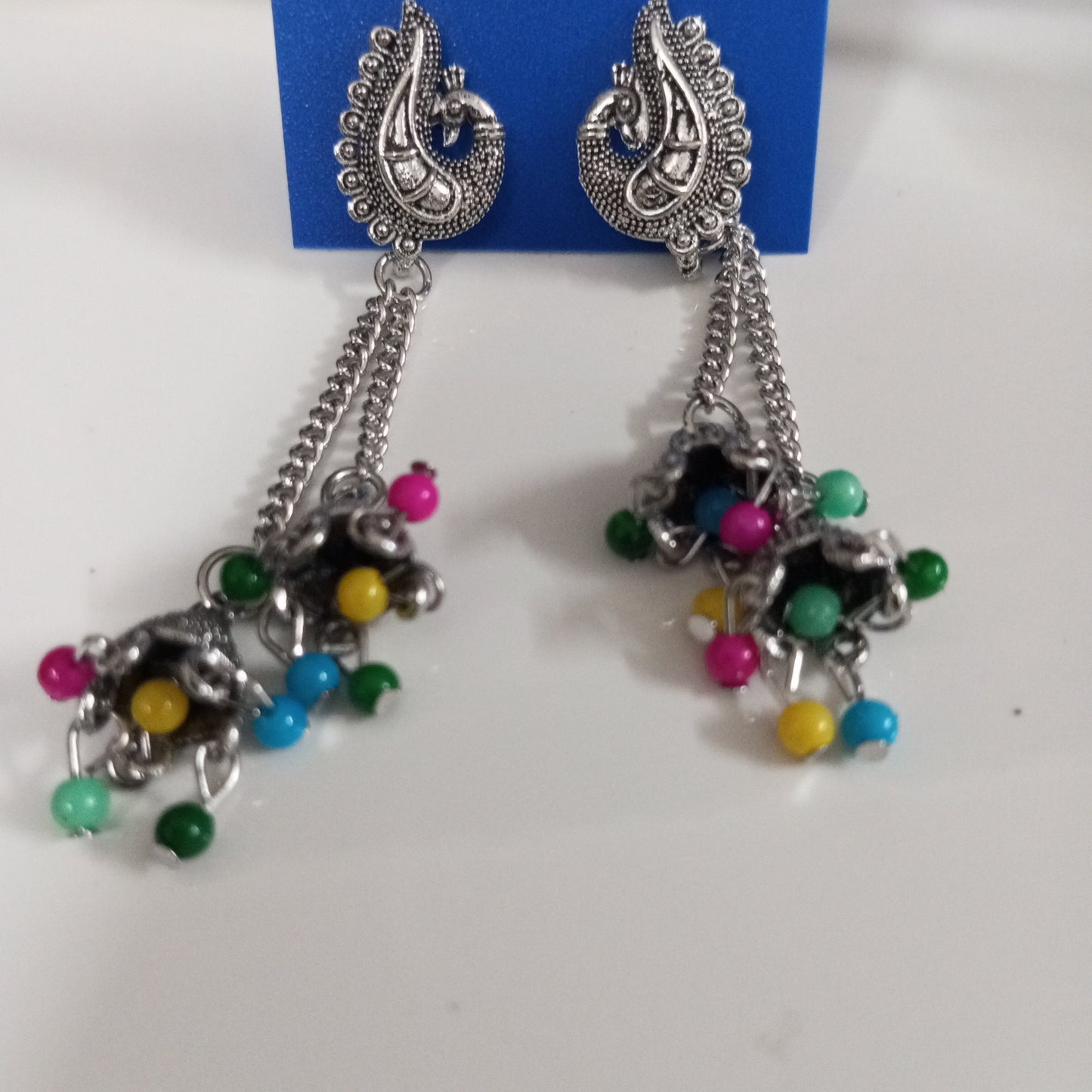 Oxidised Multicolor Tarini Earrings