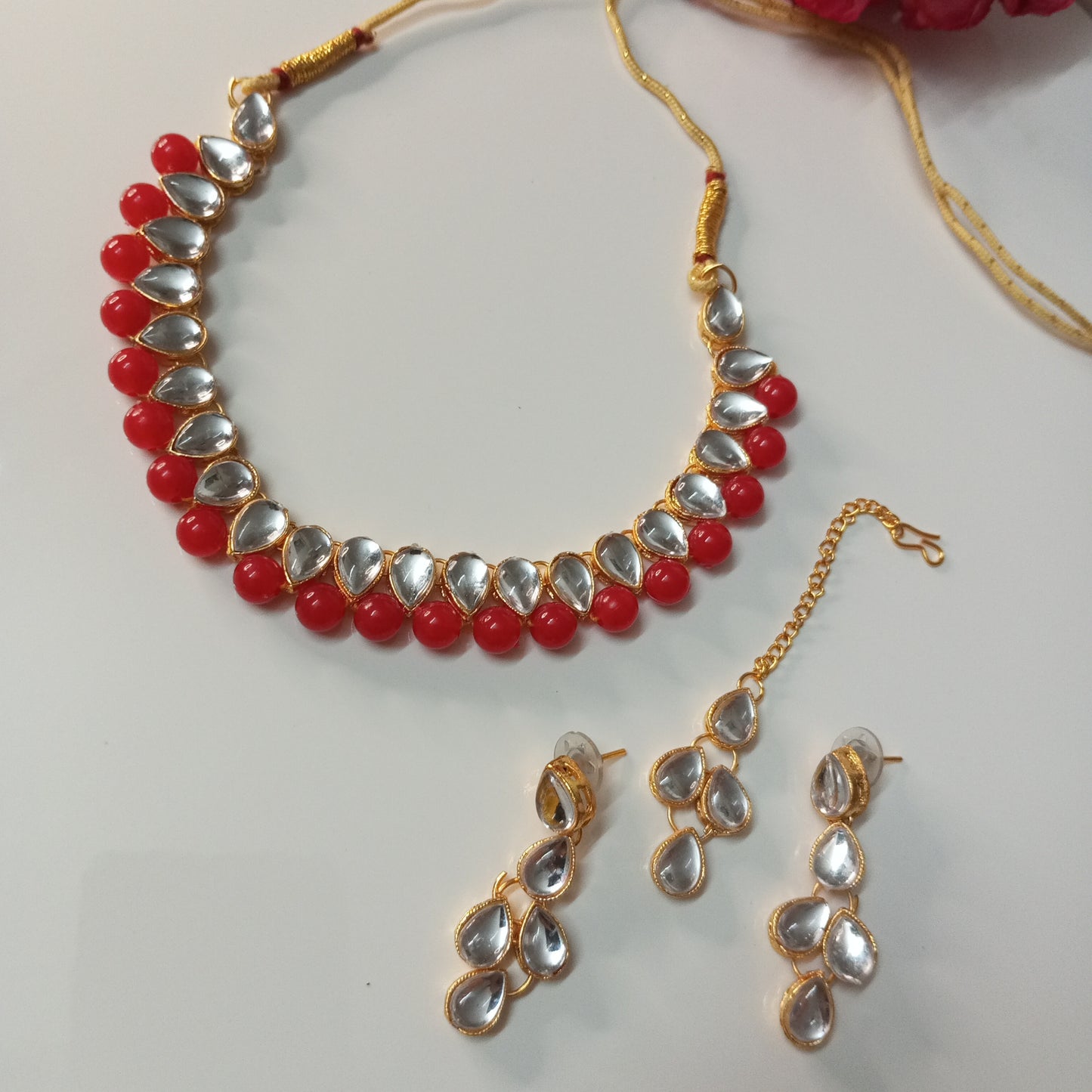Sangini Red Necklace Set