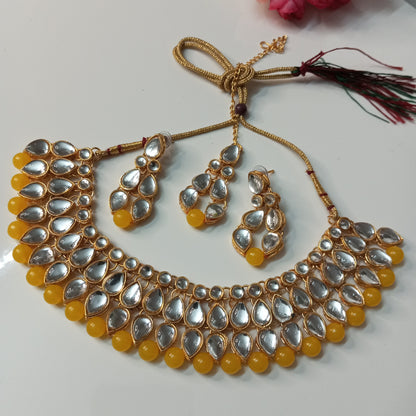 Kagini Yellow Necklace Set