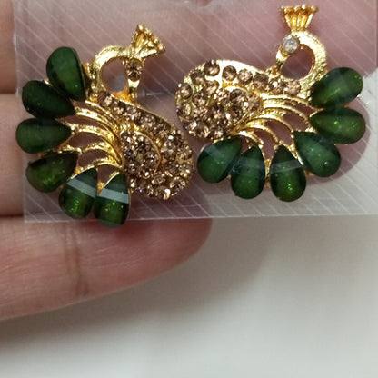 Cz Peacock Earrings