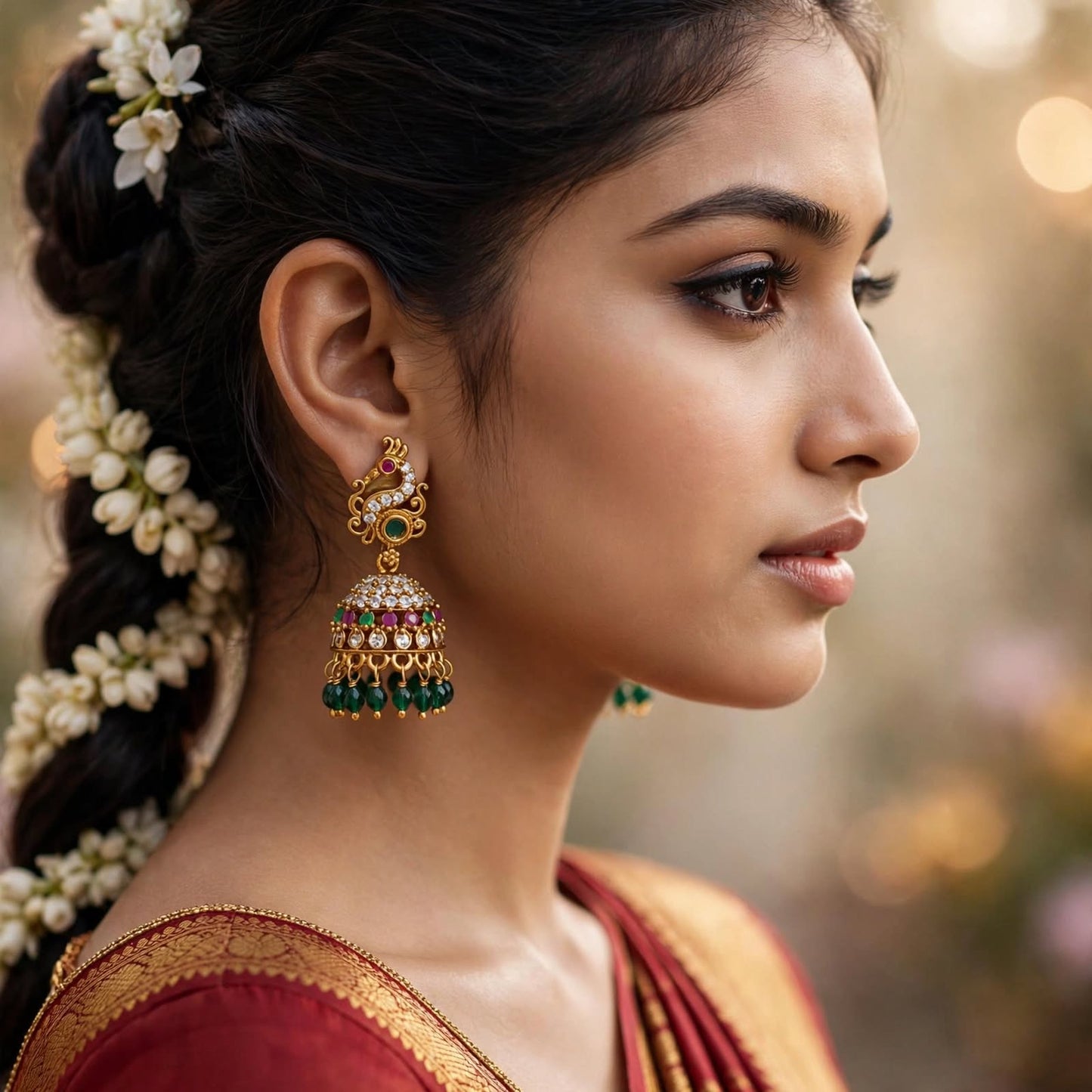 Morni Jhumki-Green