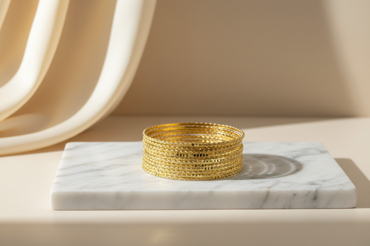 Gold Plated Soha Bangle Set