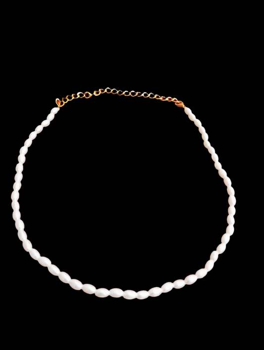 Pearl Necklace Single Line