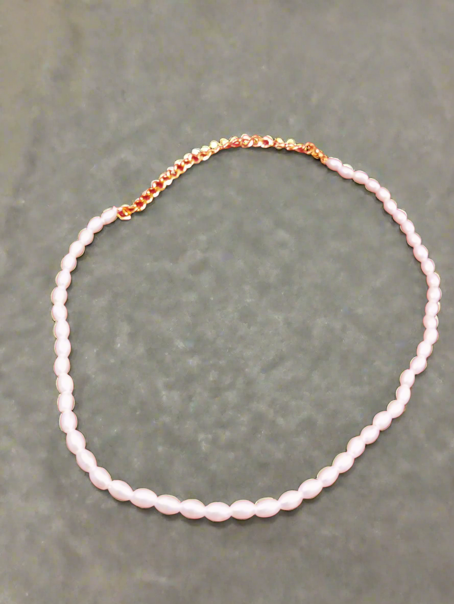 Pearl Necklace Single Line