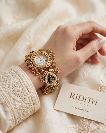 Vanasha Kashmiri Ghungroo White Watch