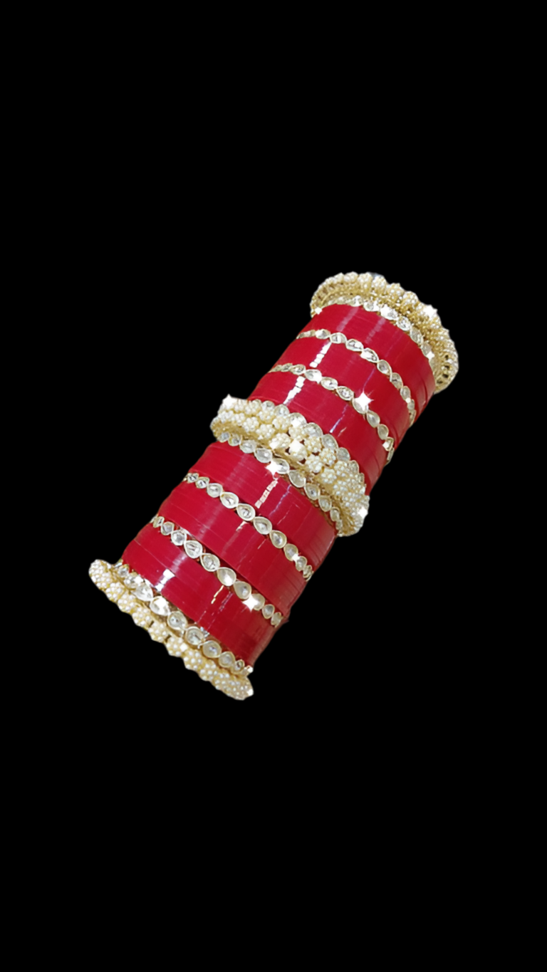 Bridalwrist Red Bangles Set
