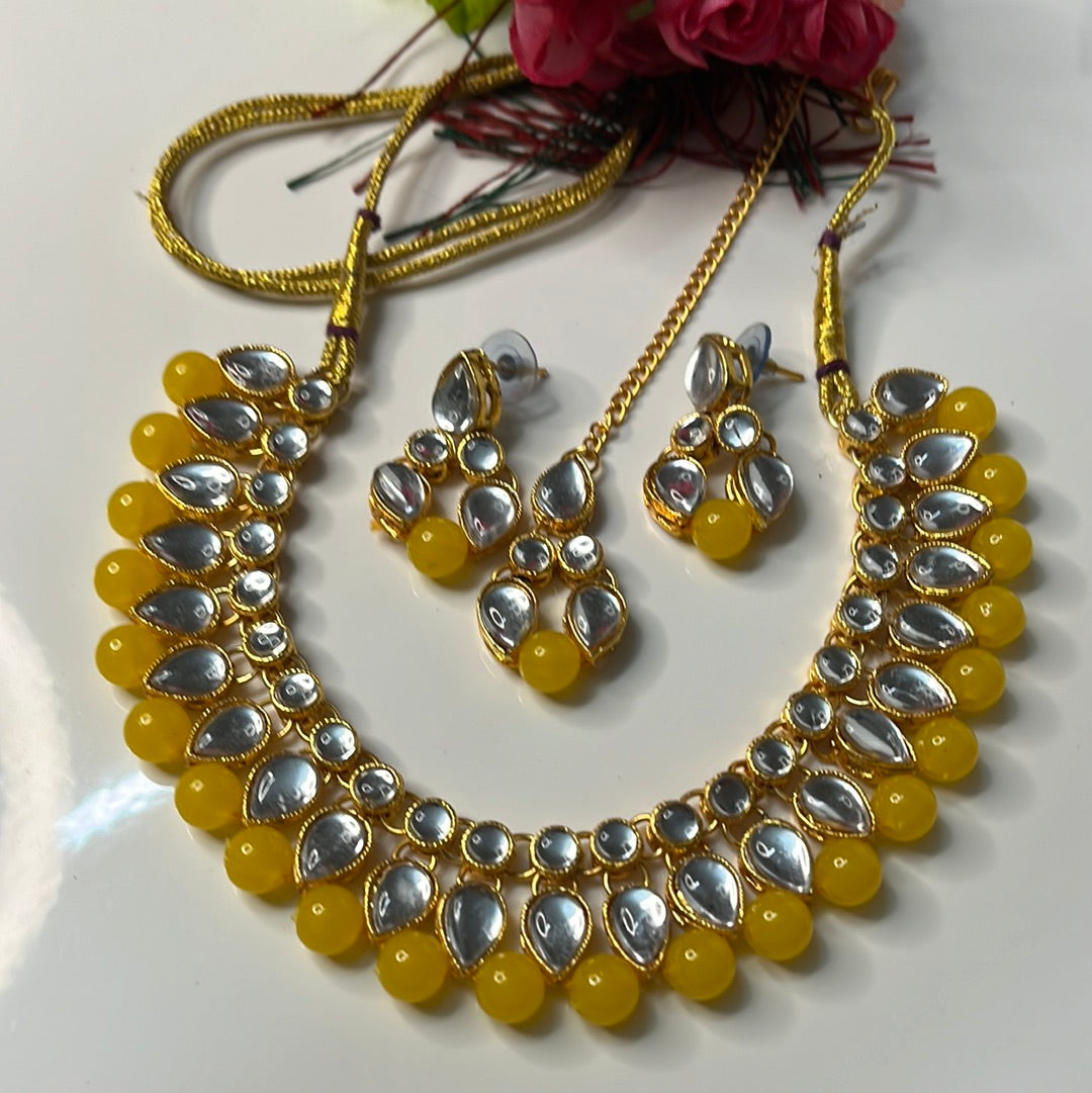 Ragini Yellow Necklace Set