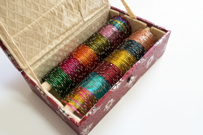 Raindrop Glass Bangles Box-2 Rolls
