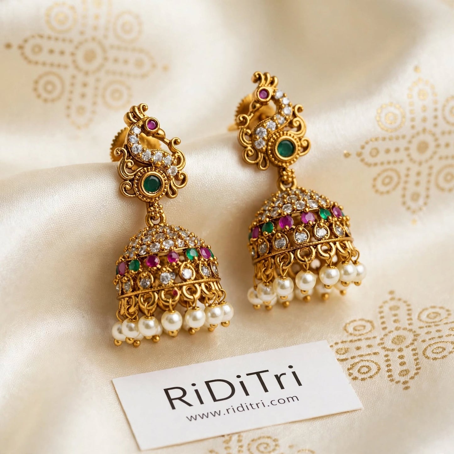Morni Jhumki-White