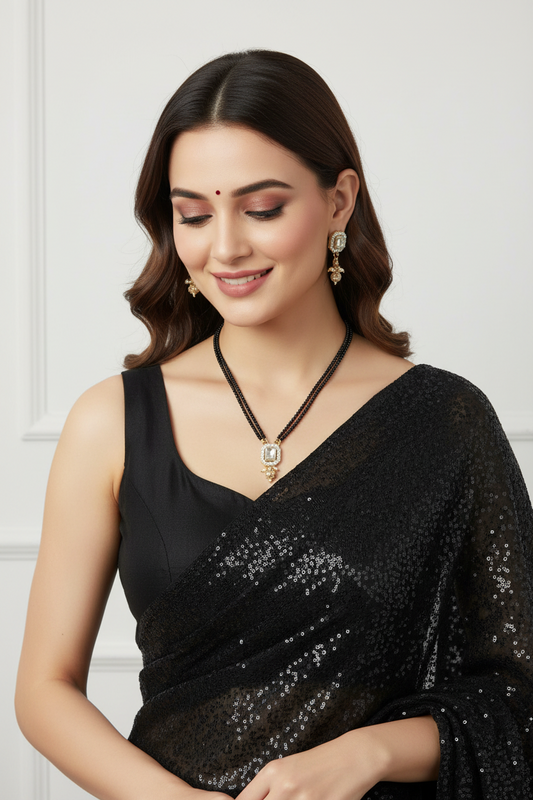 Hridiya Cz Mangalsutra with Earrings
