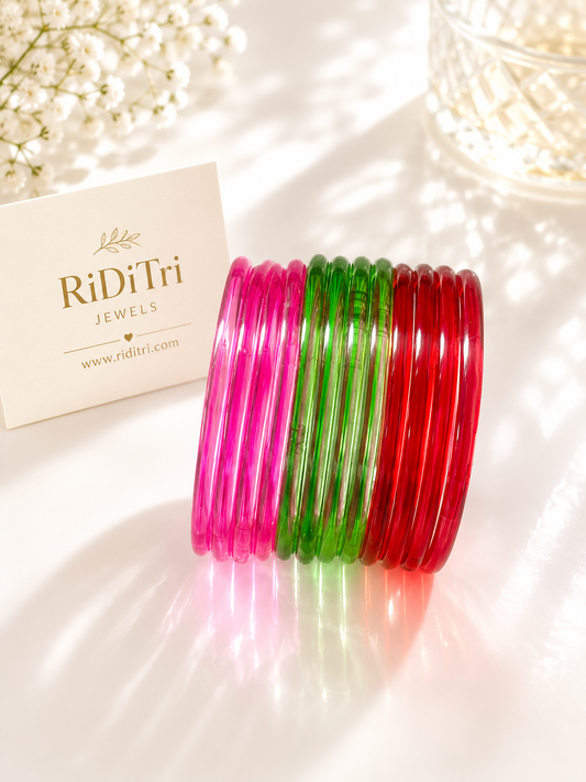 Viral Jelly Glass Bangles-RDT6532