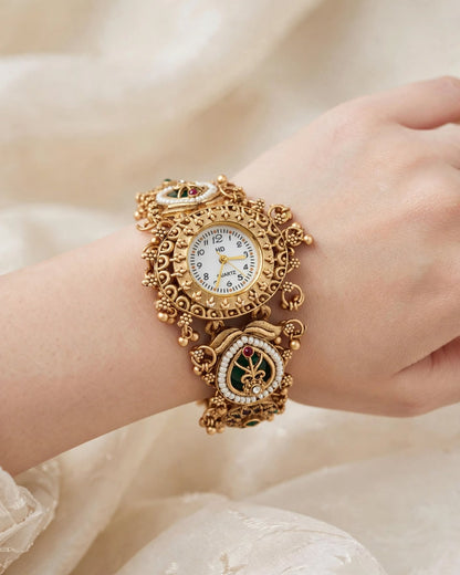 Vanasha Kashmiri Ghungroo White Watch