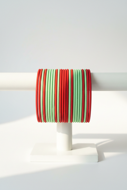 Sikana Matte Metal Bangle Set