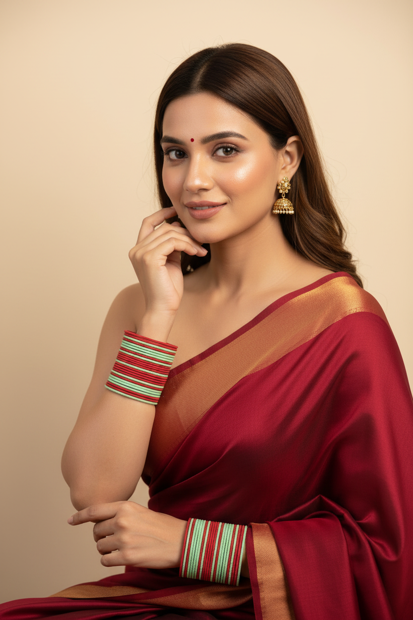 Sikana Matte Metal Bangle Set