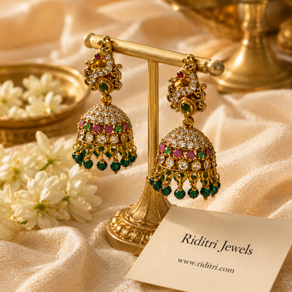 Morni Jhumki-Green