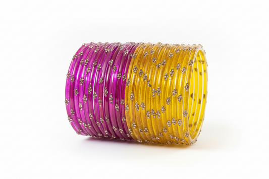 Raindrop Glass Bangles Set Samara