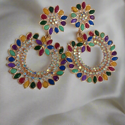 Multicolor Ethnic Earrings