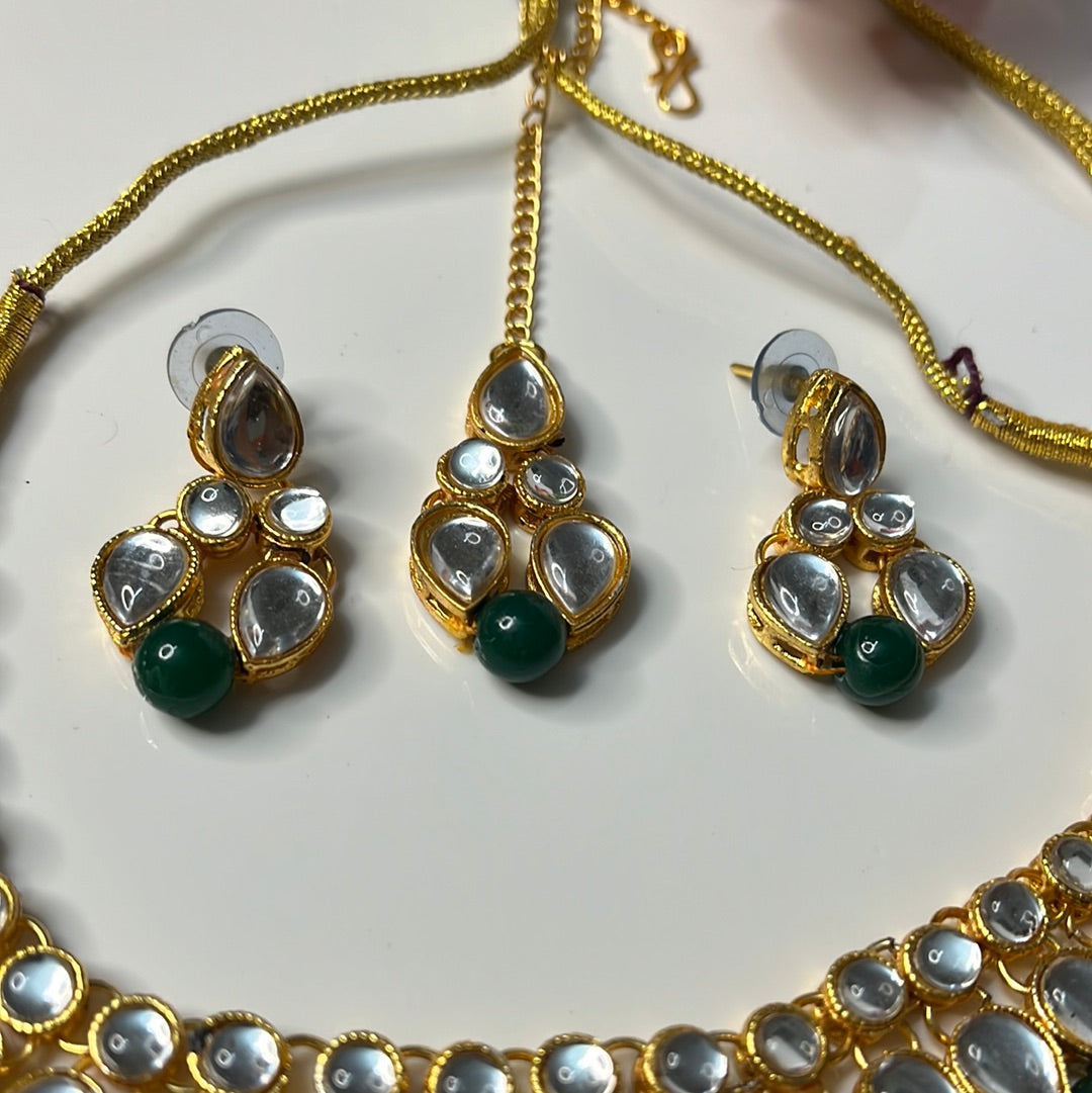 Ragini Green Necklace Set