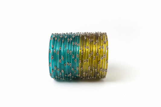 Raindrop Glass Bangles Set Amara