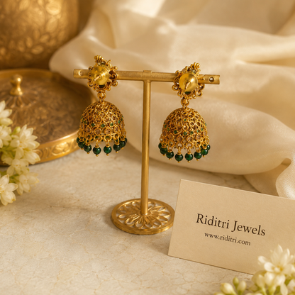 Morni Jhumki-Green