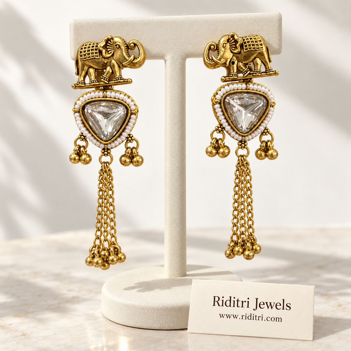 Viral Elephant Kashmiri Ghungru Earrings