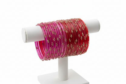 Raindrop Glass Bangles Set Gyana