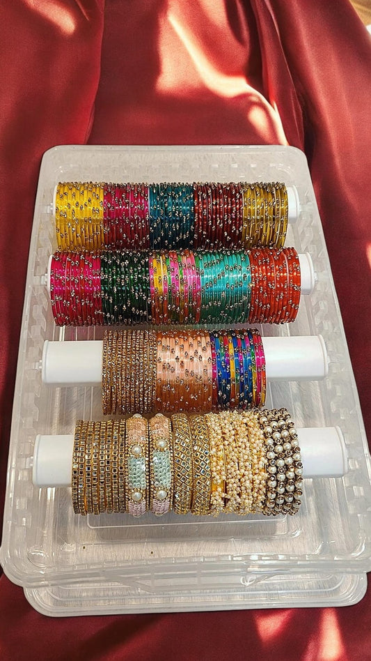 Color Stone Glass Bangles Box