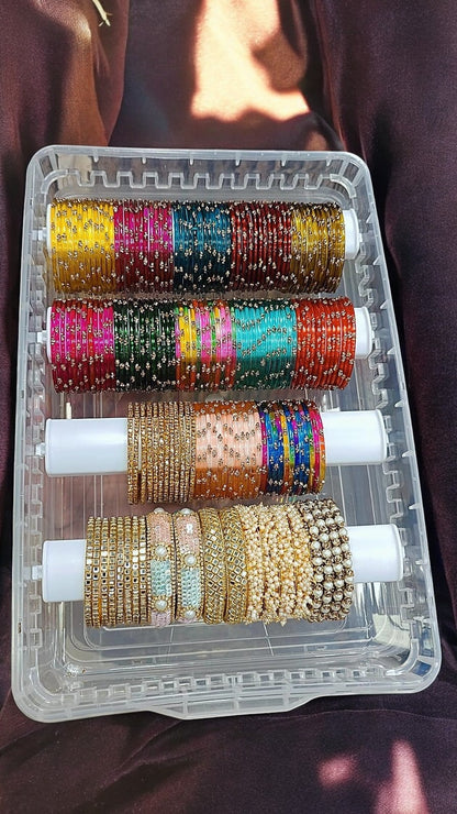 Color Stone Glass Bangles Box